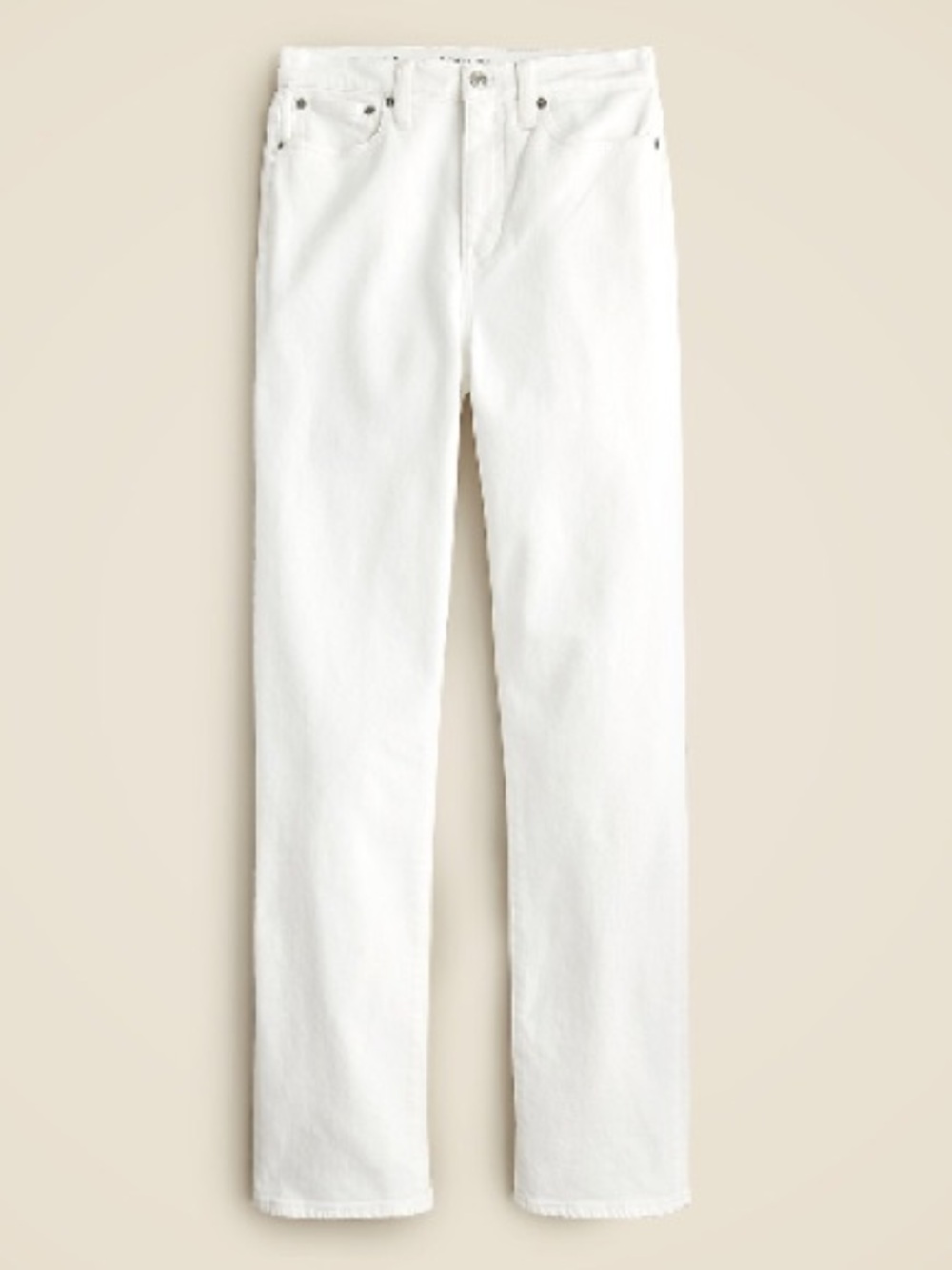 J. Crew Women’s Classic straight jean in white Size 33 NWOT #BX975